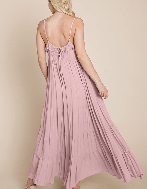 Load image into Gallery viewer, Tiered Tie Strap Cami Maxi Dress by RolyPoly Apparel
