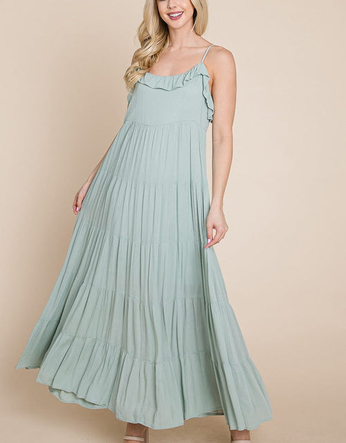 Load image into Gallery viewer, Tiered Tie Strap Cami Maxi Dress by RolyPoly Apparel

