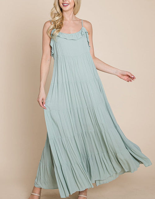 Load image into Gallery viewer, Tiered Tie Strap Cami Maxi Dress by RolyPoly Apparel

