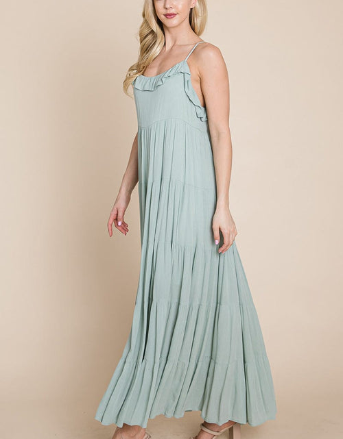 Load image into Gallery viewer, Tiered Tie Strap Cami Maxi Dress by RolyPoly Apparel
