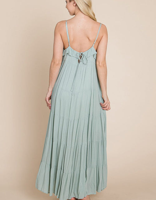 Load image into Gallery viewer, Tiered Tie Strap Cami Maxi Dress by RolyPoly Apparel
