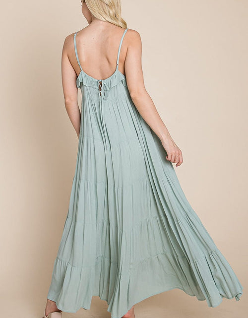 Load image into Gallery viewer, Tiered Tie Strap Cami Maxi Dress by RolyPoly Apparel
