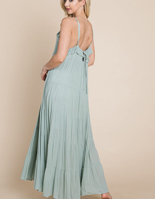 Load image into Gallery viewer, Tiered Tie Strap Cami Maxi Dress by RolyPoly Apparel

