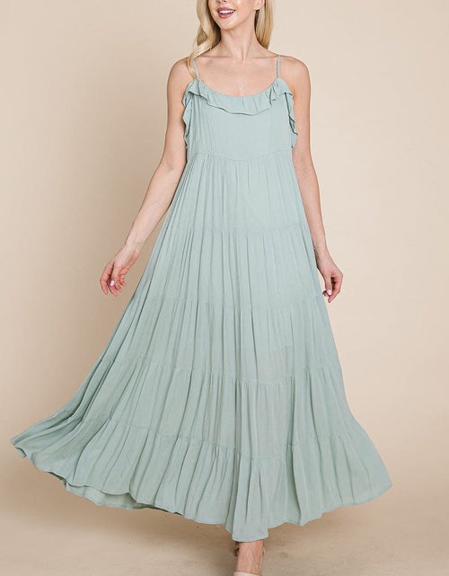Load image into Gallery viewer, Tiered Tie Strap Cami Maxi Dress by RolyPoly Apparel

