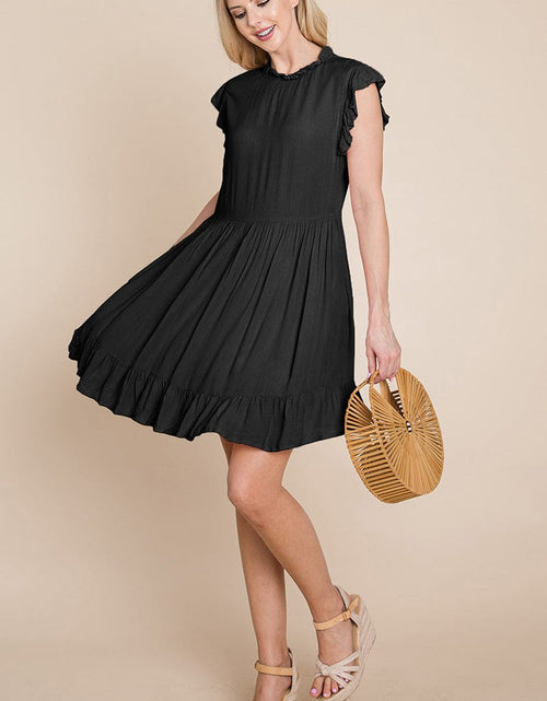 Load image into Gallery viewer, Ruffled Sleeveless Babydoll dress with pockets by RolyPoly Apparel
