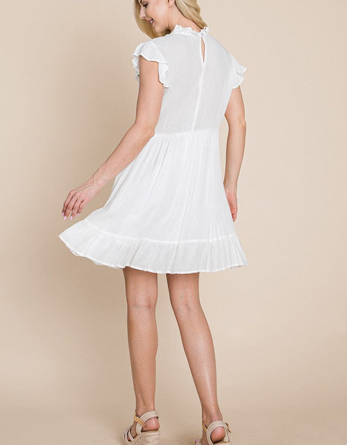 Load image into Gallery viewer, Ruffled Sleeveless Babydoll dress with pockets by RolyPoly Apparel
