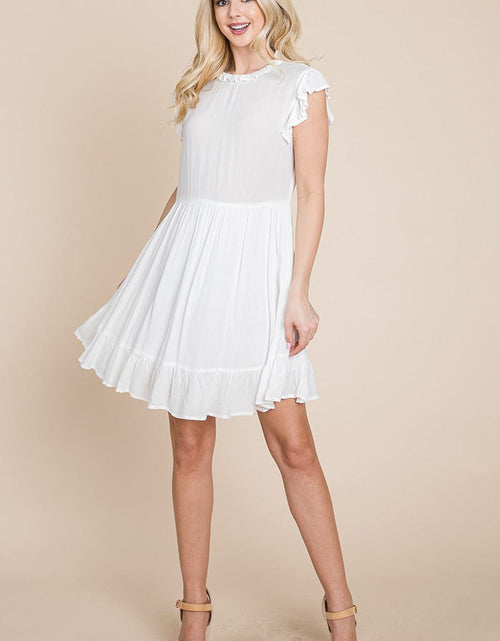 Load image into Gallery viewer, Ruffled Sleeveless Babydoll dress with pockets by RolyPoly Apparel
