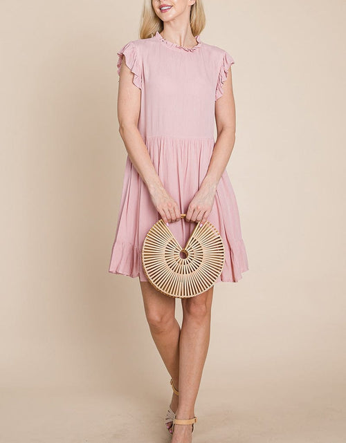 Load image into Gallery viewer, Ruffled Sleeveless Babydoll dress with pockets by RolyPoly Apparel
