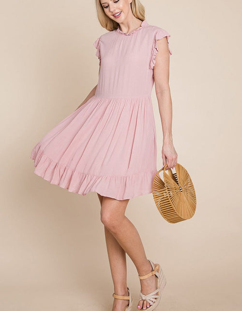 Load image into Gallery viewer, Ruffled Sleeveless Babydoll dress with pockets by RolyPoly Apparel
