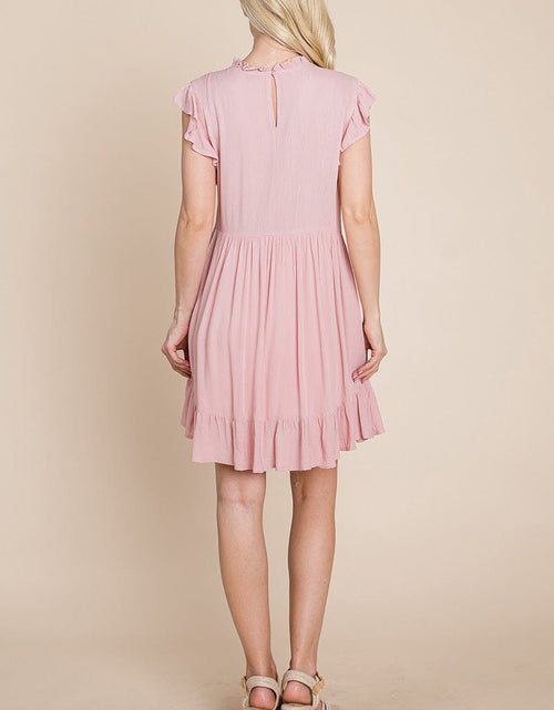 Load image into Gallery viewer, Ruffled Sleeveless Babydoll dress with pockets by RolyPoly Apparel
