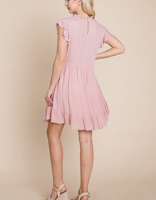 Load image into Gallery viewer, Ruffled Sleeveless Babydoll dress with pockets by RolyPoly Apparel
