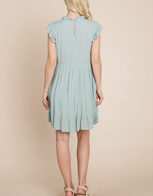 Load image into Gallery viewer, Ruffled Sleeveless Babydoll dress with pockets by RolyPoly Apparel
