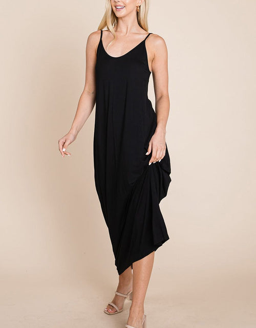 Load image into Gallery viewer, Light Cami Strap Pocketed Jersey Maxi Dress by RolyPoly Apparel
