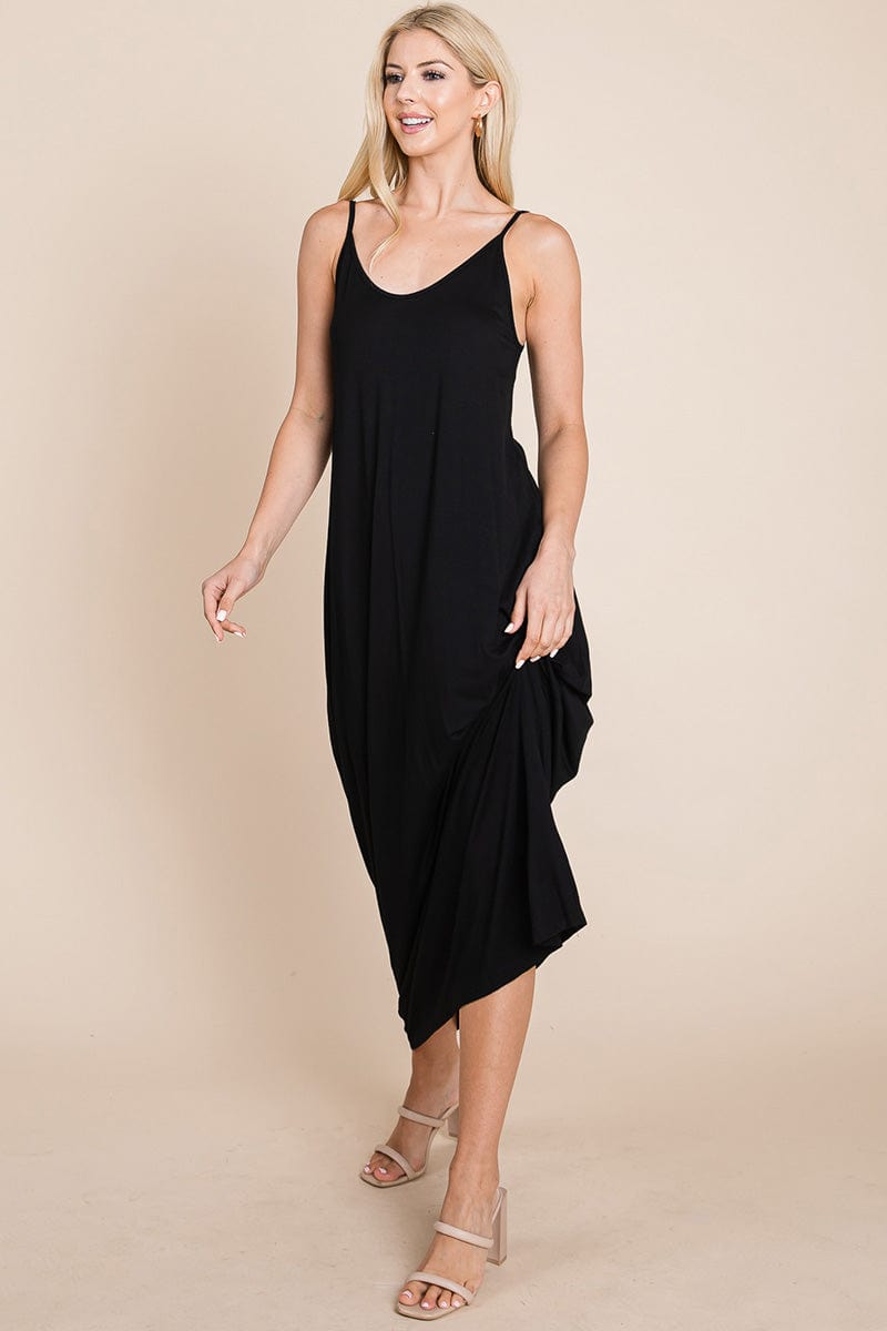 Light Cami Strap Pocketed Jersey Maxi Dress by RolyPoly Apparel