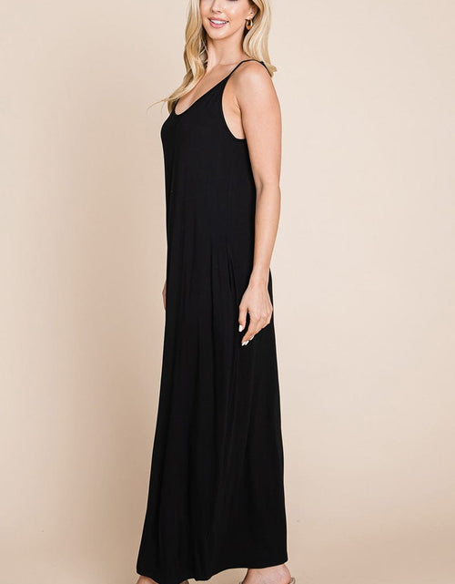 Load image into Gallery viewer, Light Cami Strap Pocketed Jersey Maxi Dress by RolyPoly Apparel
