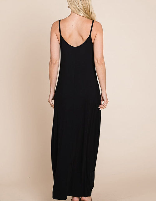 Load image into Gallery viewer, Light Cami Strap Pocketed Jersey Maxi Dress by RolyPoly Apparel
