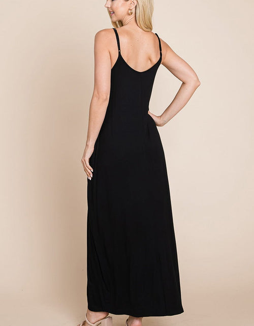 Load image into Gallery viewer, Light Cami Strap Pocketed Jersey Maxi Dress by RolyPoly Apparel
