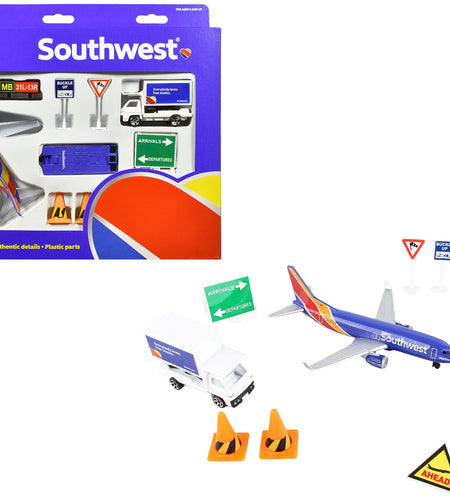 "Southwest Airlines" Airport Playset of 10 pieces Diecast Model by Daron