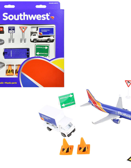 Load image into Gallery viewer, "Southwest Airlines" Airport Playset of 10 pieces Diecast Model by Daron
