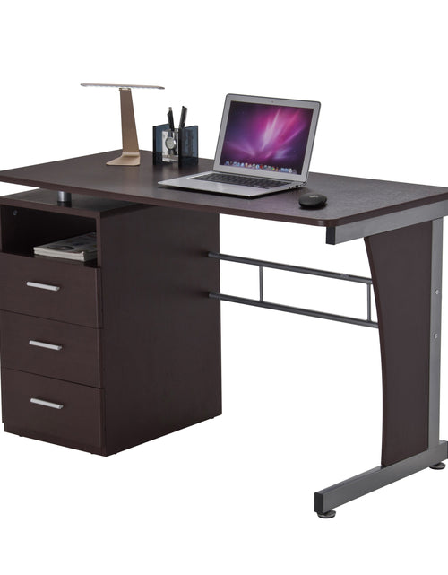 Load image into Gallery viewer, Techni Mobili Computer Desk with Ample Storage, Chocolate by Level Up Desks
