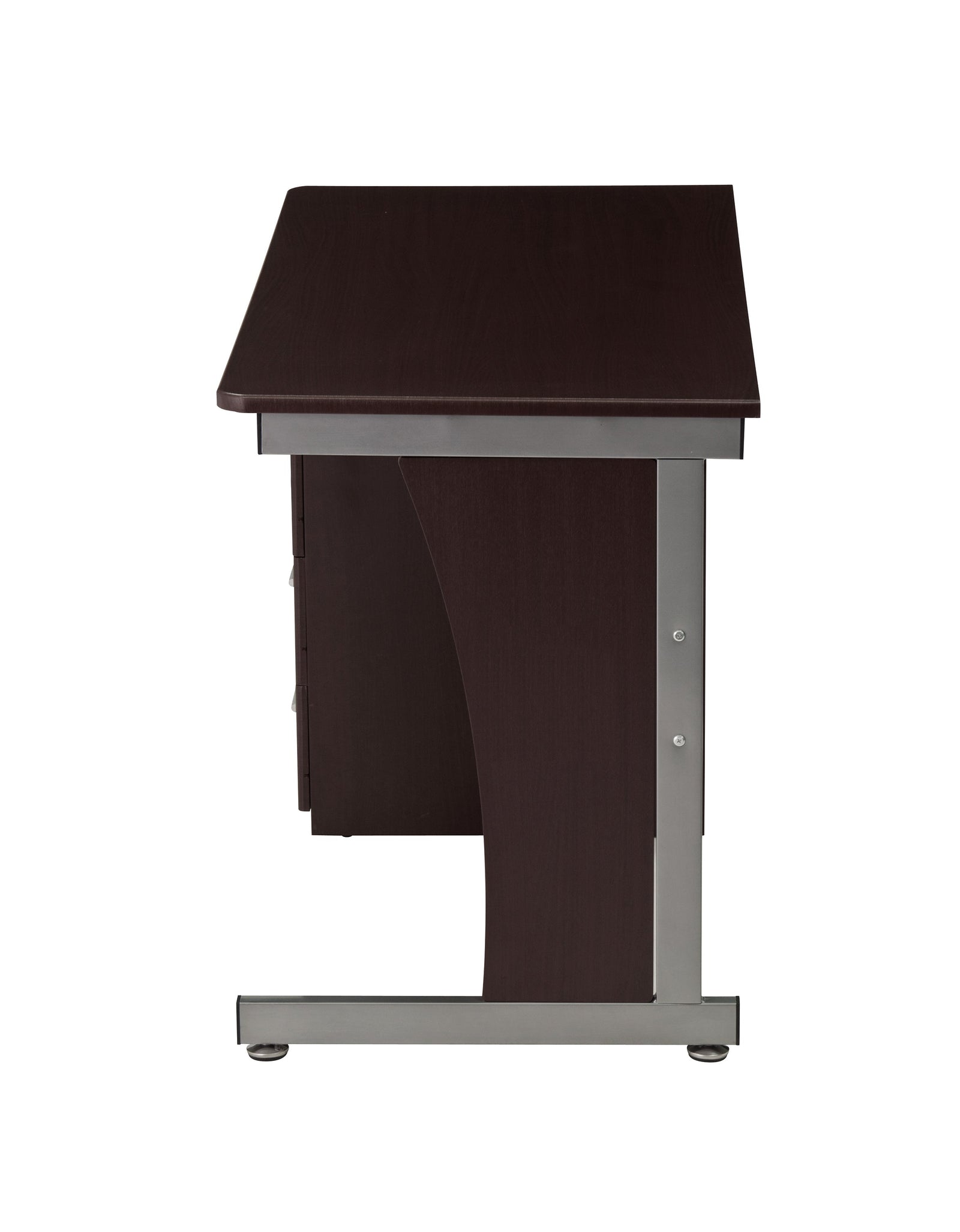 Techni Mobili Computer Desk with Ample Storage, Chocolate by Level Up Desks