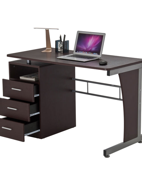Load image into Gallery viewer, Techni Mobili Computer Desk with Ample Storage, Chocolate by Level Up Desks
