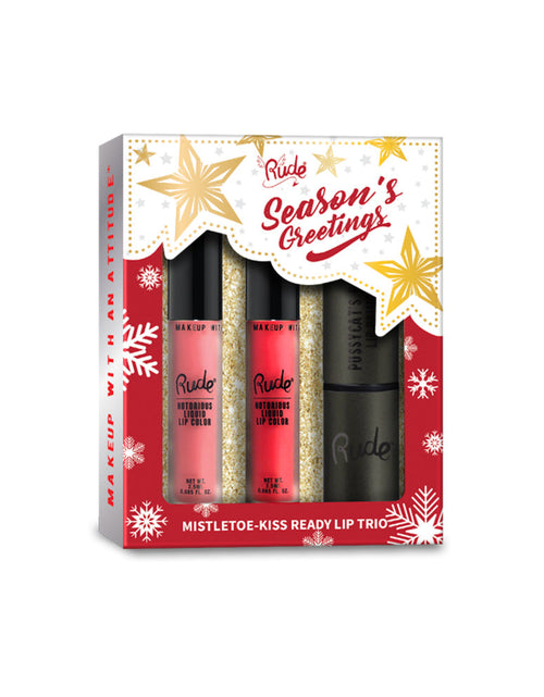 Load image into Gallery viewer, RUDE Mistletoe-Kiss Ready Lip Trio
