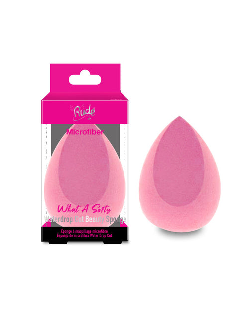 Load image into Gallery viewer, RUDE What A Softy Beauty Sponge - RUDE What A Softy Microfiber Waterdrop Cut Beauty Sponge
