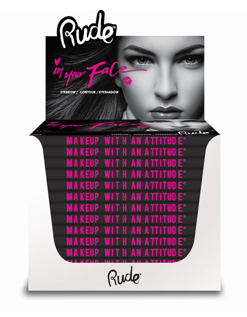 Load image into Gallery viewer, RUDE In Your Face 3-in-1 Palette Paper Display Set, 12 Pieces
