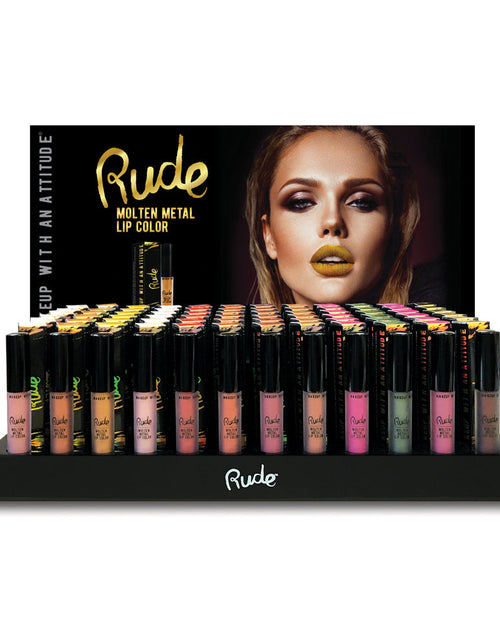 Load image into Gallery viewer, RUDE Molten Metal Lip Color Display Set, 144 Pieces + 12 Testers
