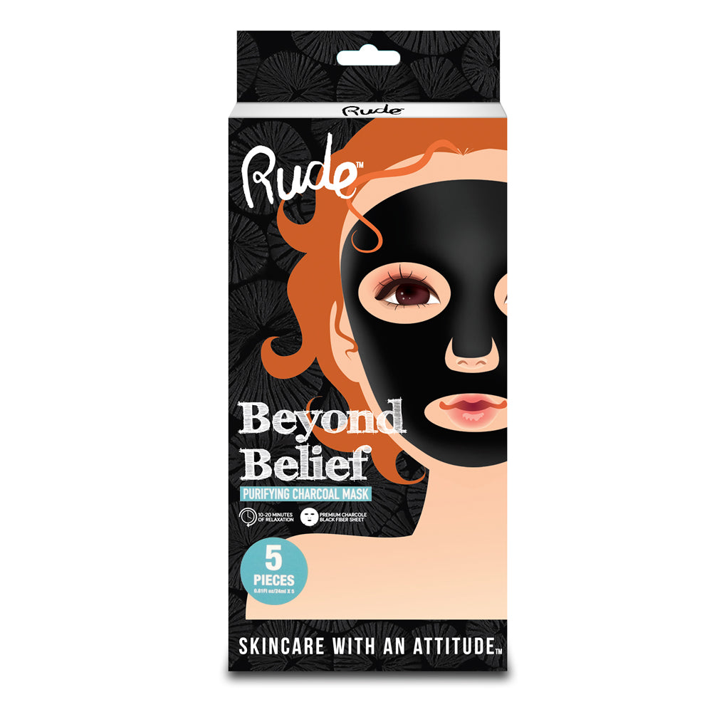 RUDE Beyond Belief Purifying Charcoal Mask 5 Piece Pack by Avera Group