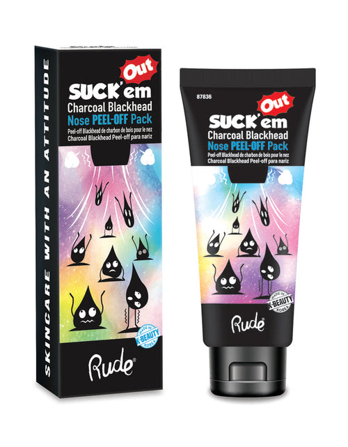 Load image into Gallery viewer, RUDE Suck'em Out Charcoal Blackhead Nose Peel-off Pack by Avera Group
