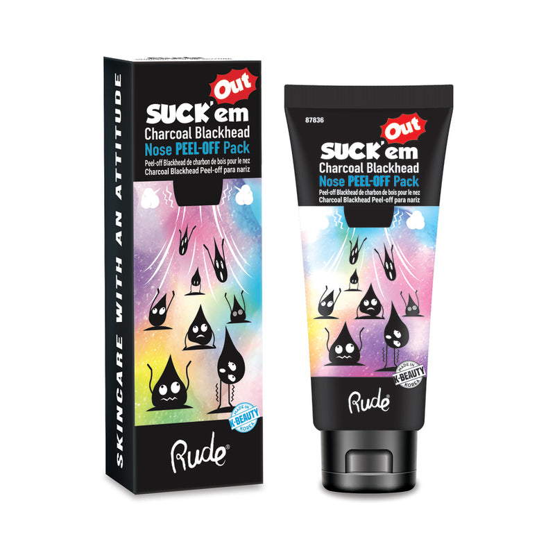 RUDE Suck'em Out Charcoal Blackhead Nose Peel-off Pack by Avera Group