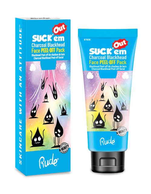 Load image into Gallery viewer, RUDE Suck'em Out Charcoal Blackhead Face Peel-off Pack
