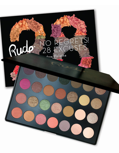 Load image into Gallery viewer, RUDE No Regrets! 28 Excuses Eyeshadow Palette (DC) - Virgo
