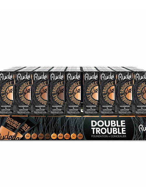Load image into Gallery viewer, RUDE Double Trouble Foundation + Concealer Acrylic Display Set, 108 Pieces
