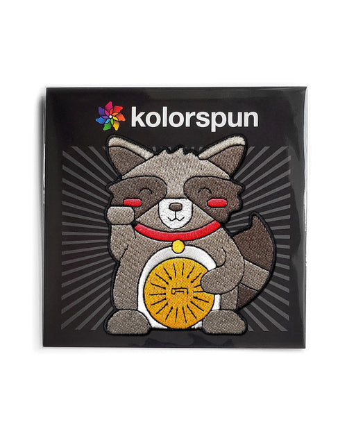 Load image into Gallery viewer, Lucky Raccoon Patch by Kolorspun

