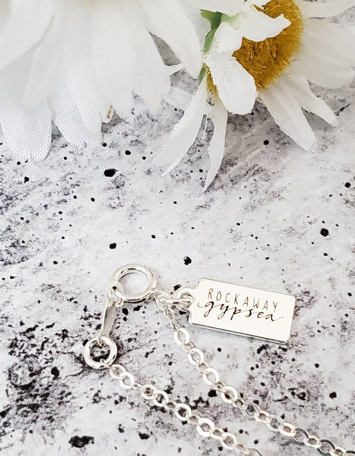 Load image into Gallery viewer, Rainbow Baby Initial Necklace by Salt and Sparkle
