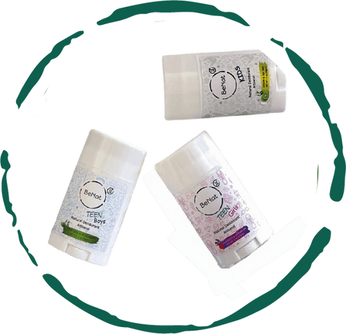 Load image into Gallery viewer, 2-Pack all-Natural Deodorants for Kids &amp; Teens by BeNat
