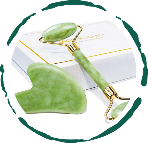 Load image into Gallery viewer, Jade Roller &amp; Gua Sha Gift Box by BeNat
