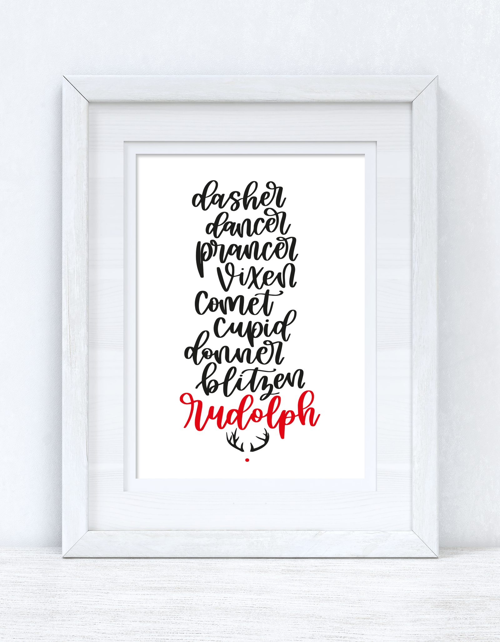 Santa Claus's Reindeer List 2021 Seasonal Wall Home Decor Print by WinsterCreations™ Official Store