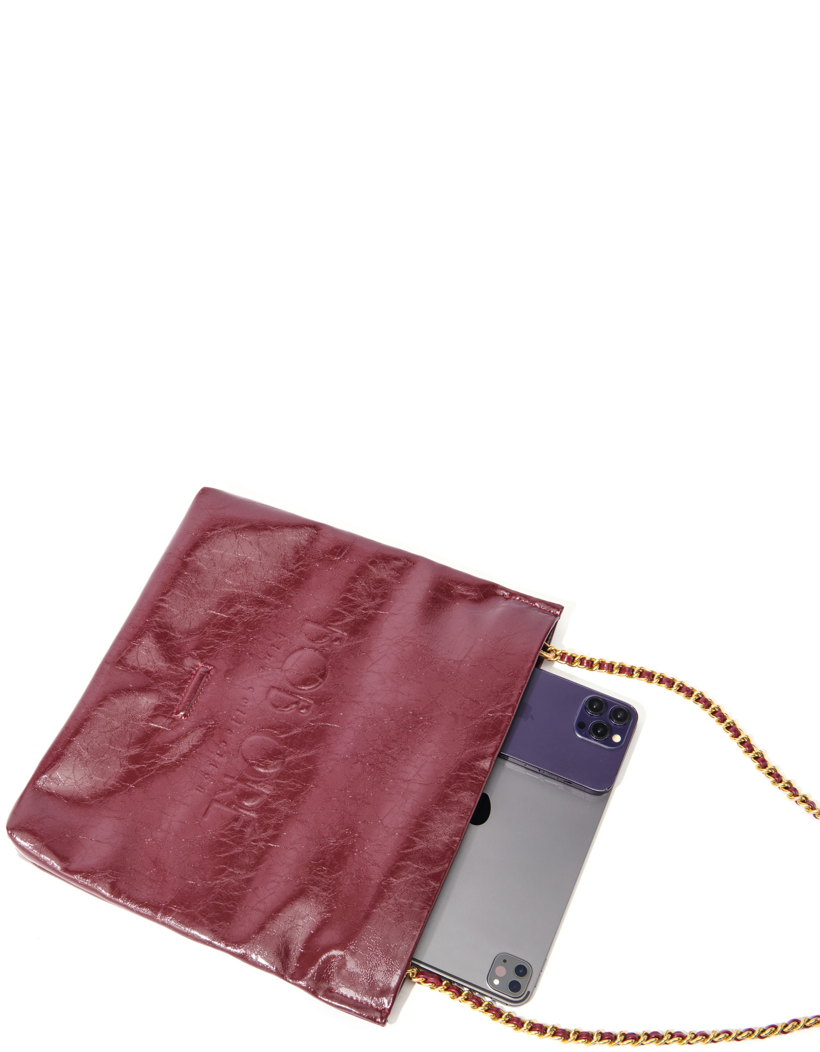 Rei Leather Bag, Red Wine by Bob Oré