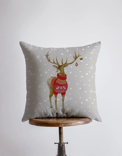 Load image into Gallery viewer, Reindeer | Throw Pillows | Christmas Pillow | Christmas Gift | Home Decor Modern | Christmas Throw Pillows | Christmas Home Decor | Mom Gift by UniikPillows

