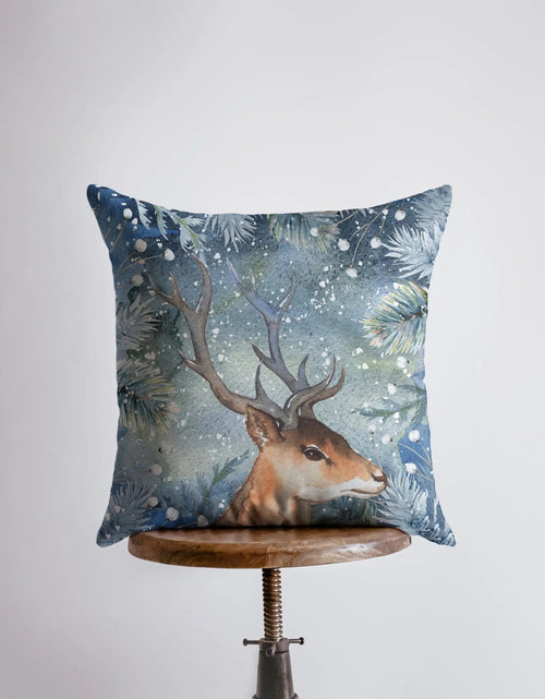 Load image into Gallery viewer, Reindeer Horns | Throw Pillows | Christmas Pillow | Decorative Pillows for Couch | Home Decor Christmas | Decor Pillows for Couch | Christmas Gift by UniikPillows
