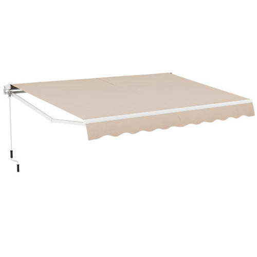 Load image into Gallery viewer, 13 × 8 Feet Retractable Patio Awning Aluminum Deck Sunshade-Beige
