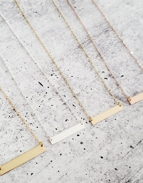 Load image into Gallery viewer, Retro Daisy Classic Bar Necklace by Salt and Sparkle
