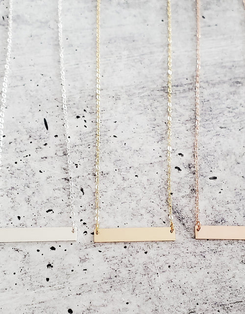 Load image into Gallery viewer, Retro Daisy Classic Bar Necklace by Salt and Sparkle
