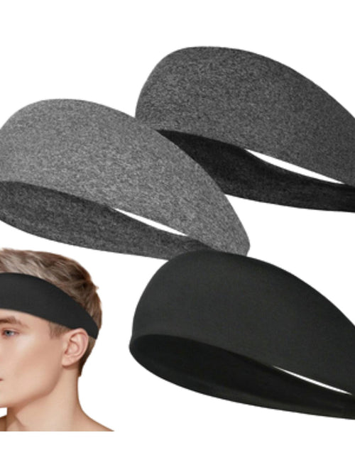 Load image into Gallery viewer, 3x Mens Women Sweat Sweatband Headband Stretch Sports Head Band Yoga Gym Running
