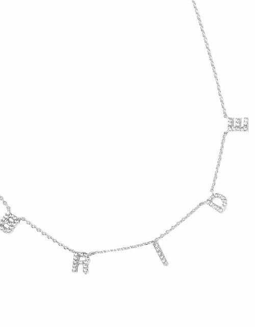 Load image into Gallery viewer, Bride Message Pendant Gold Dipped CZ Necklace by Madeline Love
