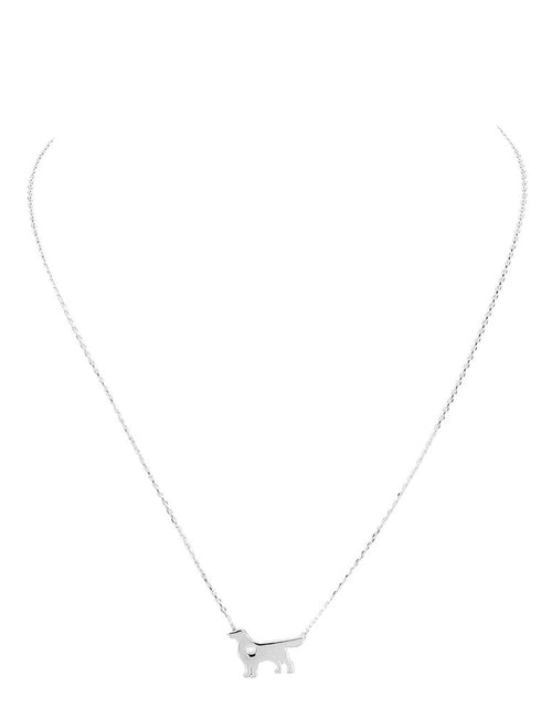 Load image into Gallery viewer, Gold Dipped Dachshund Heart Charm Dog Detailed Necklace by Madeline Love
